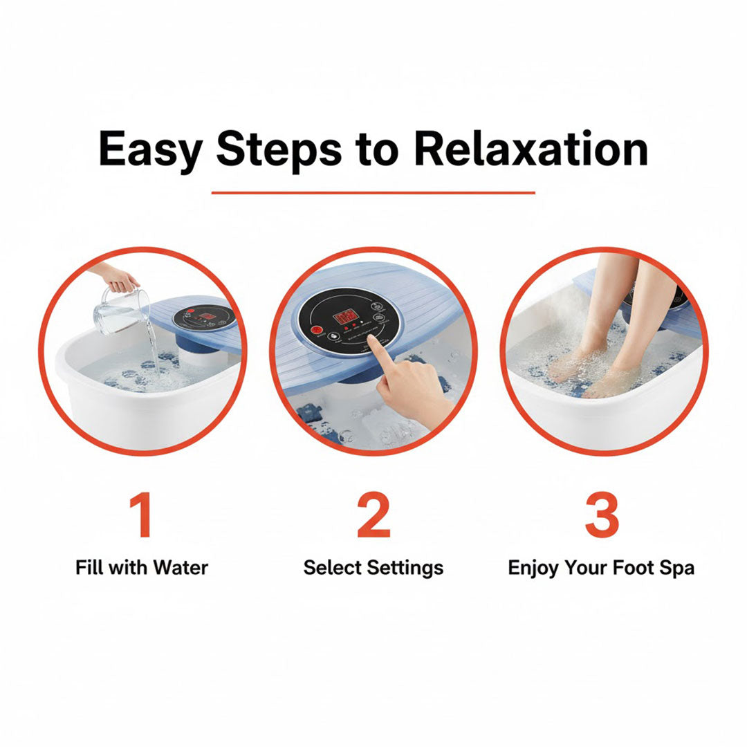 Foot Spa - Temperature Control - Bubble Function
