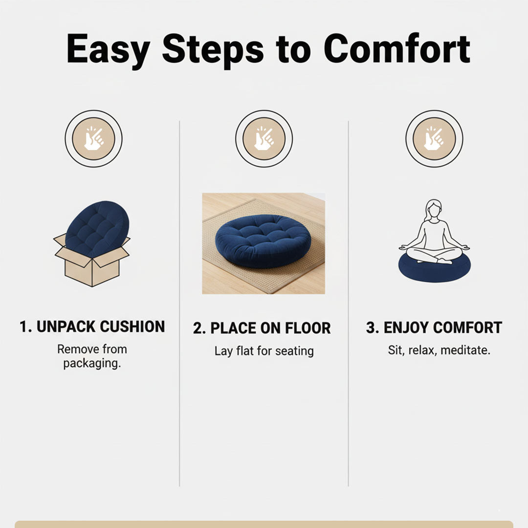 Japanese Floor Cushion - Futon Style - PU Foam