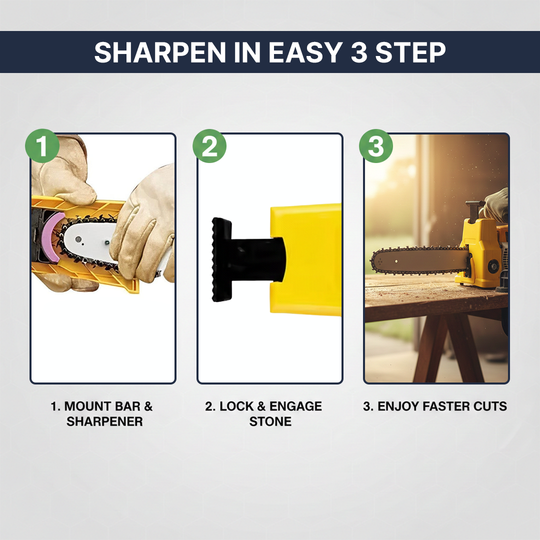 Chainsaw Sharpener with Blade Holder and Stone Attachment