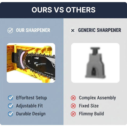 Chainsaw Sharpener with Blade Holder and Stone Attachment
