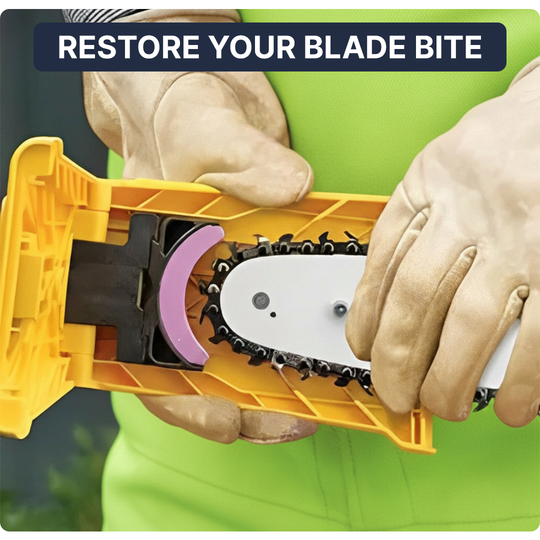 Chainsaw Sharpener with Blade Holder and Stone Attachment