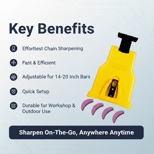Chainsaw Sharpener with Blade Holder and Stone Attachment
