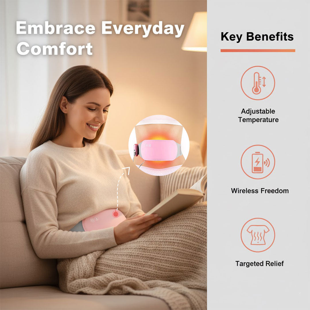 Heating Belt - Adjustable Temperature - Rechargeable Design