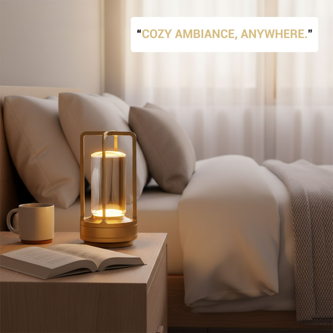 Cordless LED Lamp - Metal Design - Touch Control