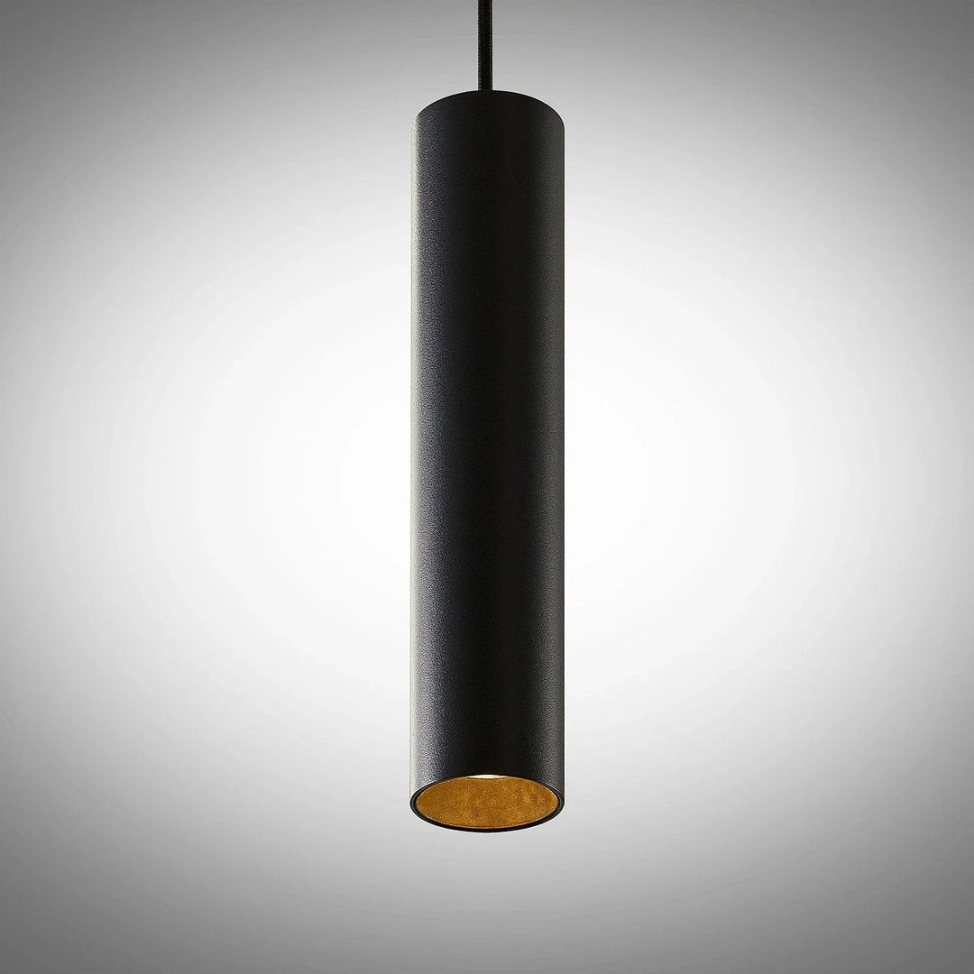 Pendant Light - Black Aluminium - Tube Design - Luvonic
