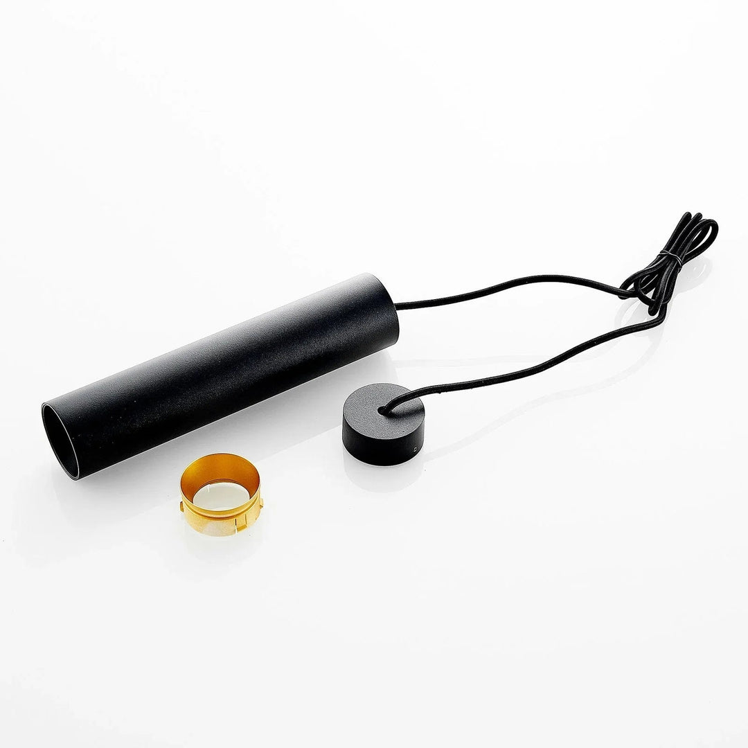 Pendant Light - Black Aluminium - Tube Design - Luvonic
