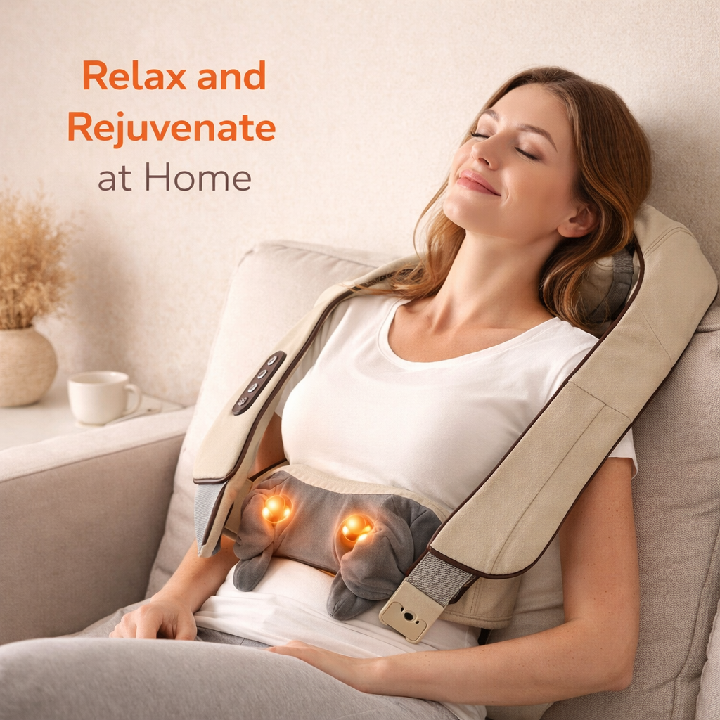 Abdominal Massager with Heat Therapy and Rechargeable Battery