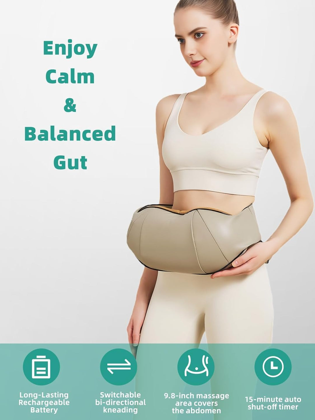 Abdominal Massager - Heat Function - Rechargeable Design