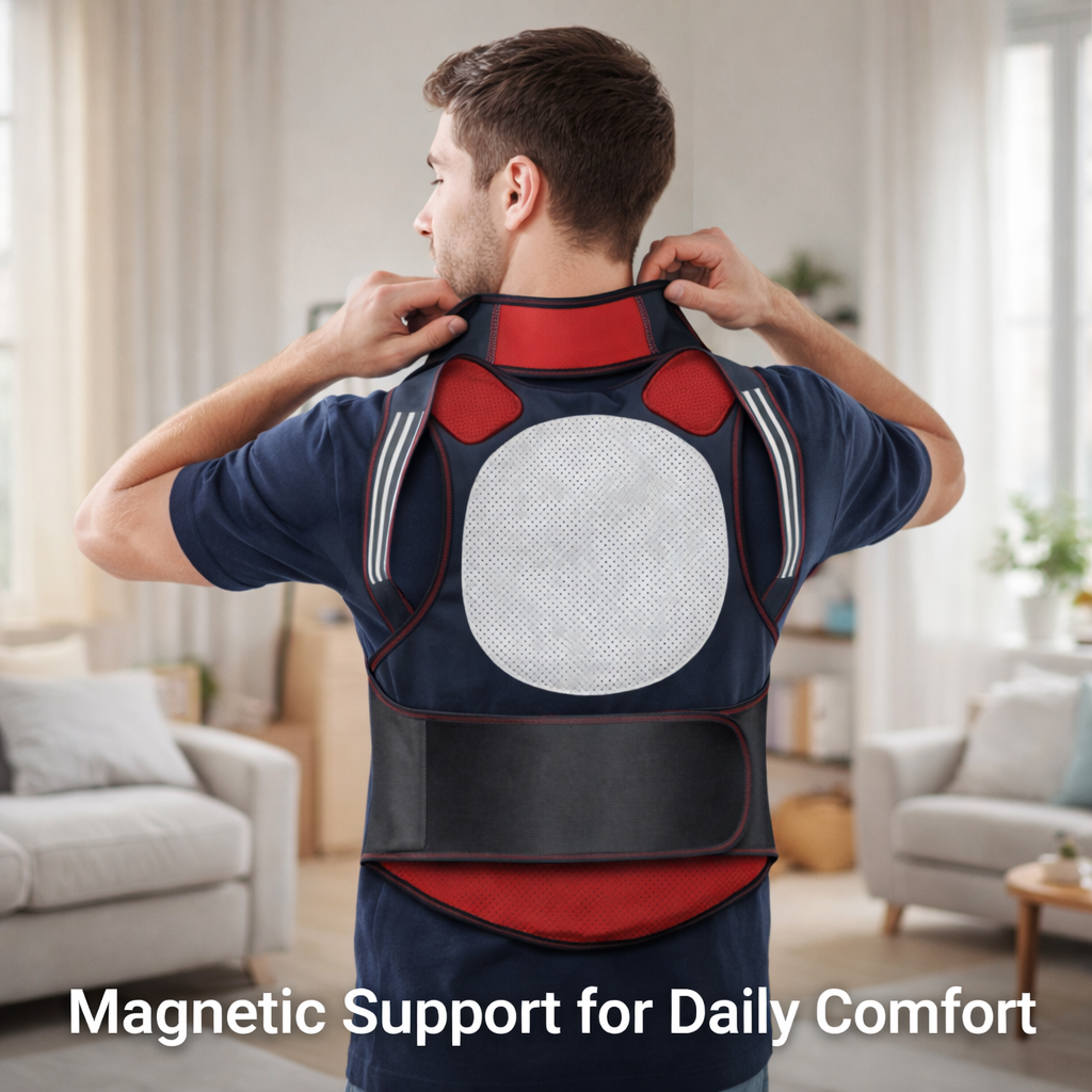 Back Support Belt with Magnetic Design and Adjustable Fit