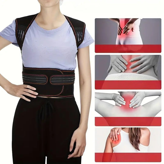 Back Support Belt - Magnetic Design - Adjustable Fit