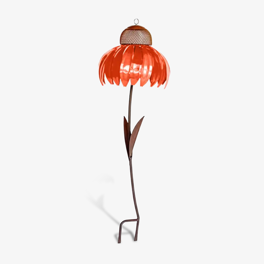 Bird Feeder with Coneflower Design and Outdoor Hanging