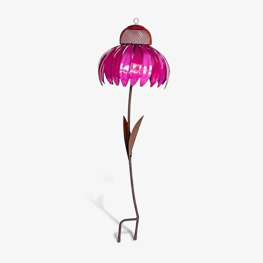 Bird Feeder with Coneflower Design and Outdoor Hanging