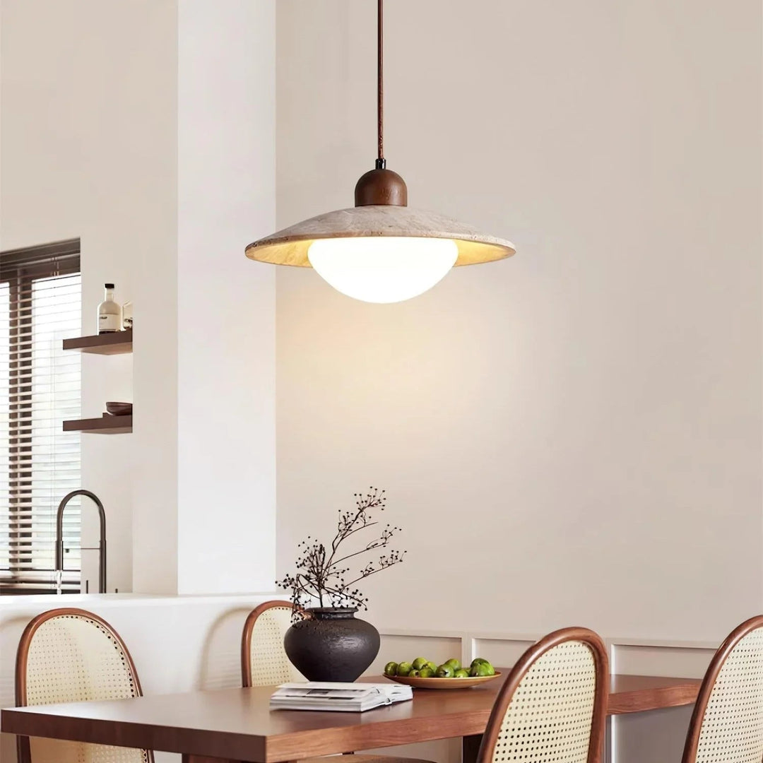 Pendant Lamp - Travertine Shade - G9 Socket - Luvonic