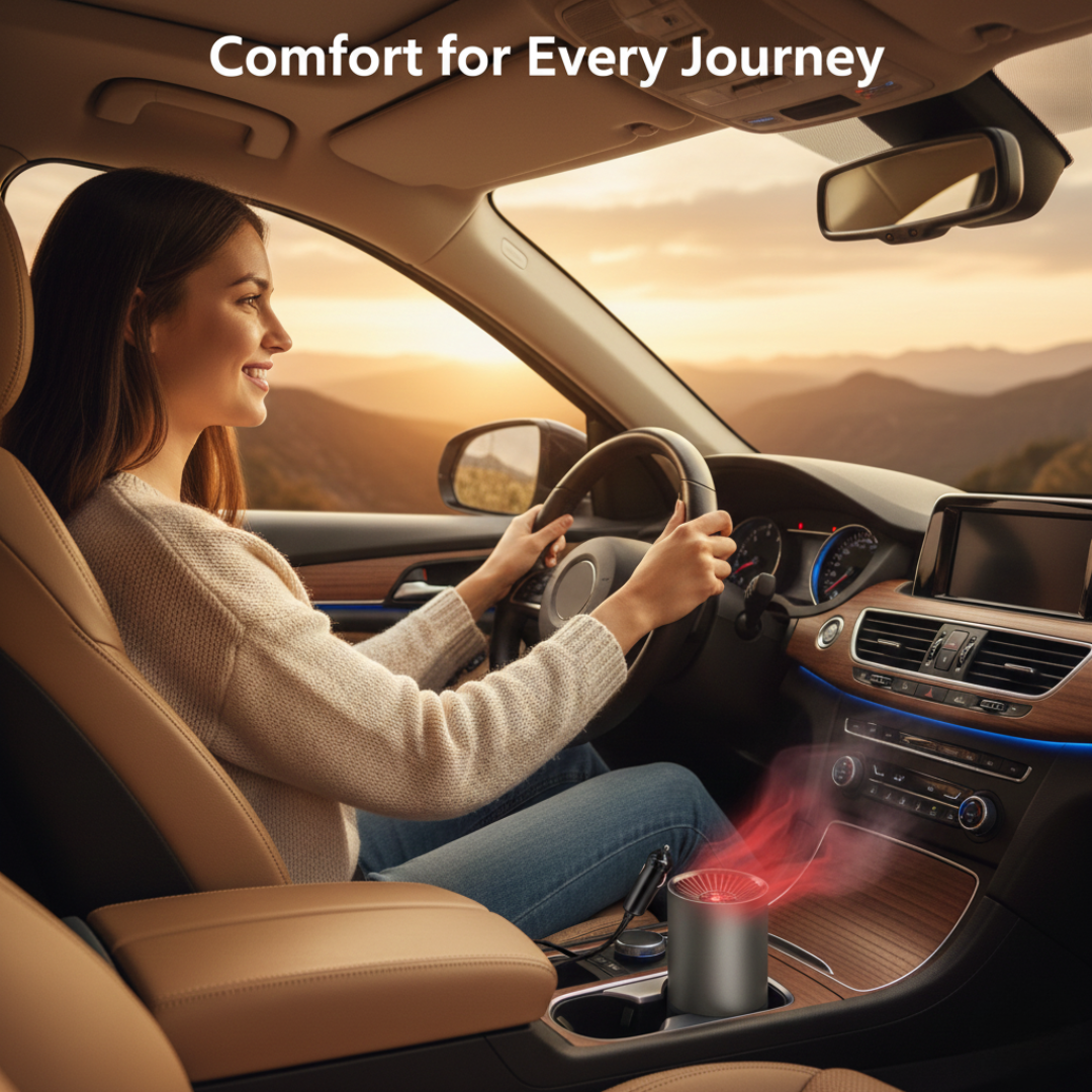 Car Heater Fan with 360° Rotation and Adjustable Airflow