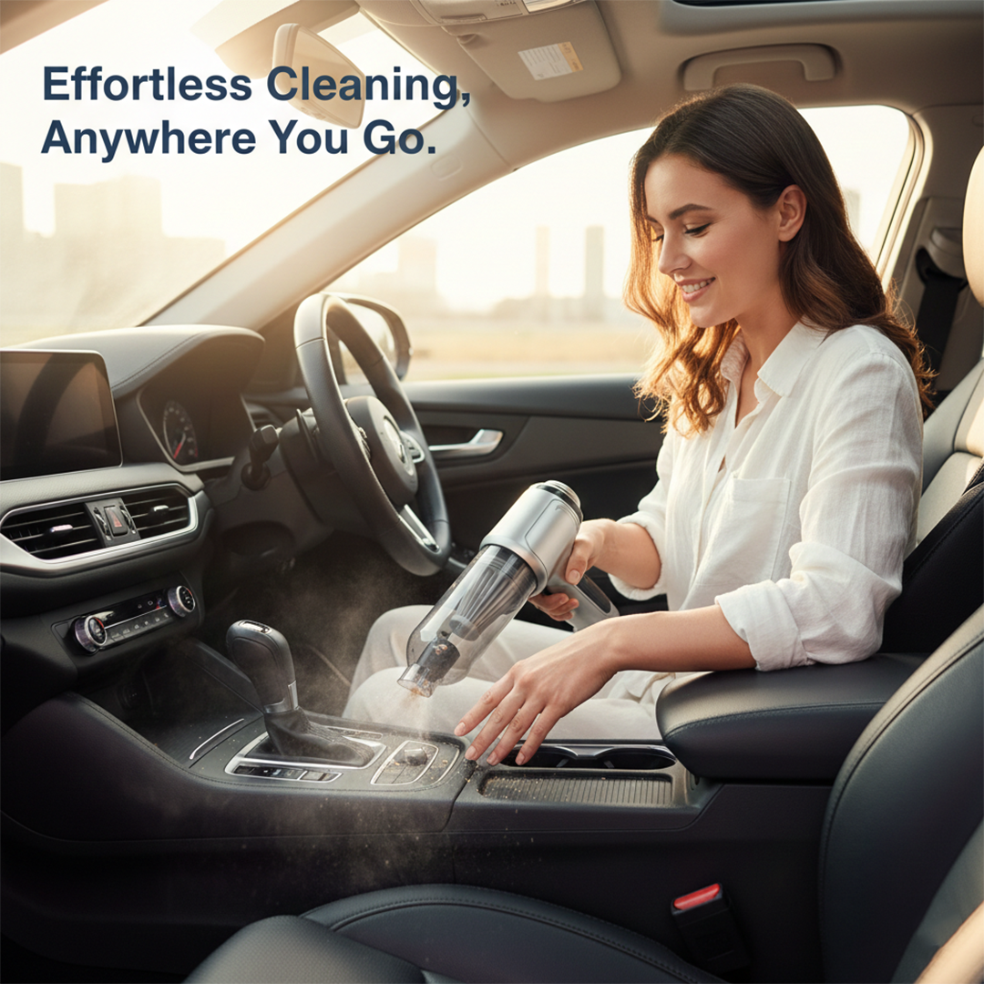 Car Vacuum Cleaner with Cordless Convenience and Versatile Functionality