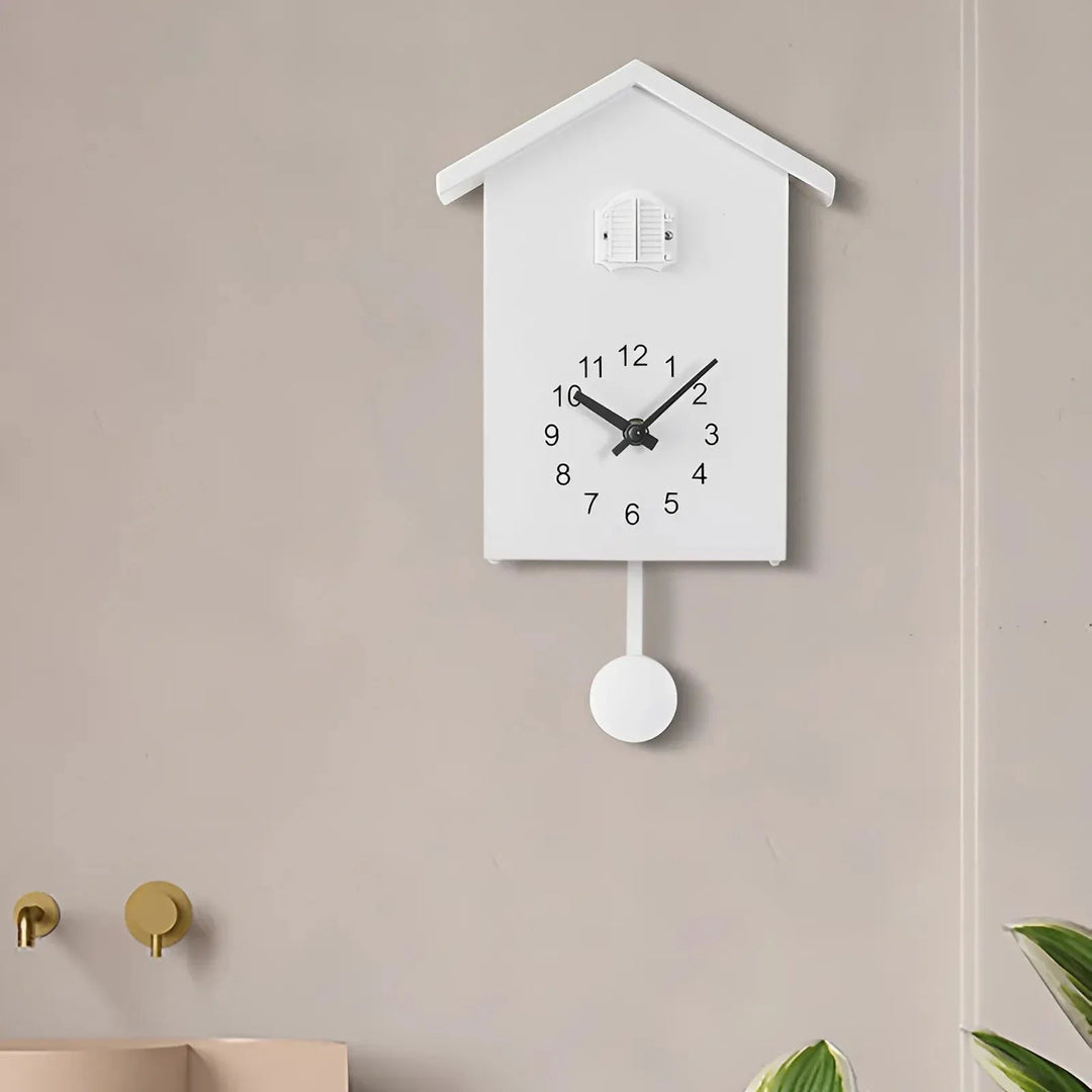 Cuckoo Wall Clock - Minimalist Design - Black and White