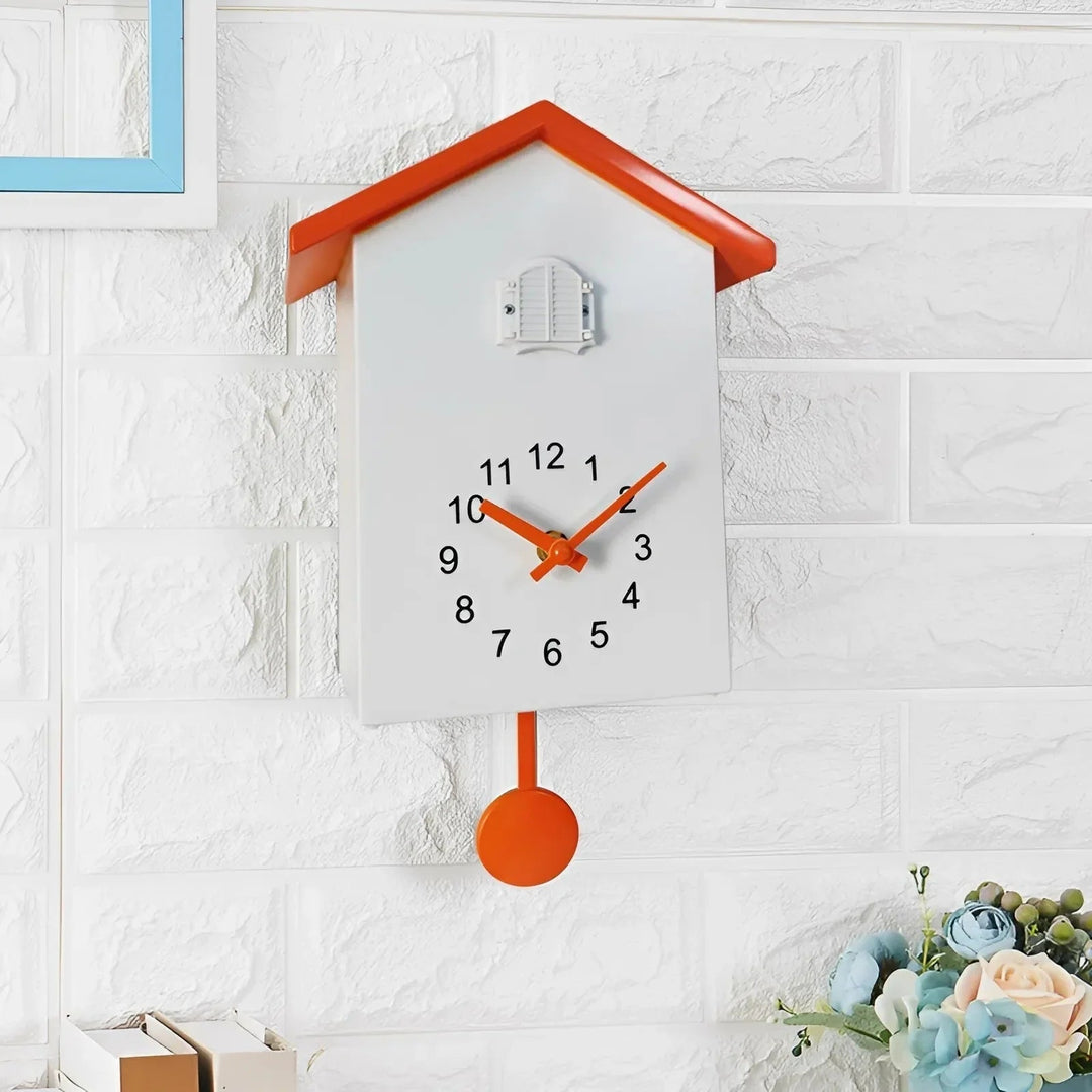 Cuckoo Wall Clock - Minimalist Design - Black and White