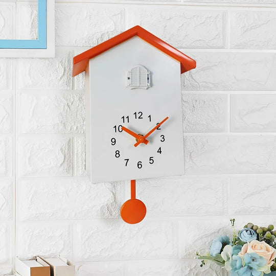 Cuckoo Wall Clock - Minimalist Design - Black and White