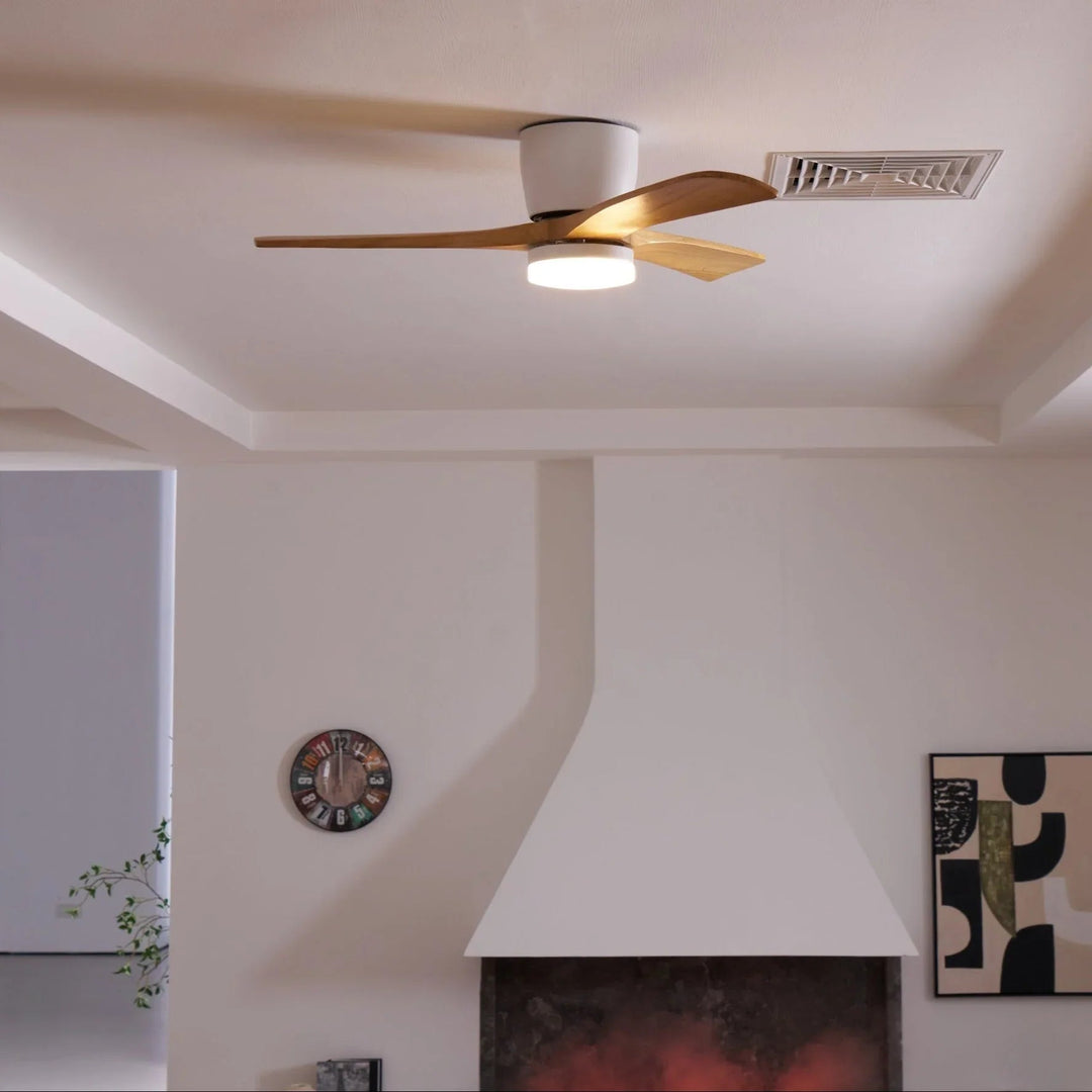 Ceiling Fan Light - Wooden Blades - LED Lighting - Luvonic