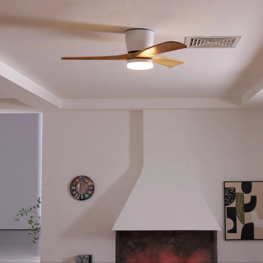 Ceiling Fan Light - Wooden Blades - LED Lighting - Luvonic
