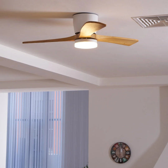 Ceiling Fan Light - Wooden Blades - LED Lighting - Luvonic