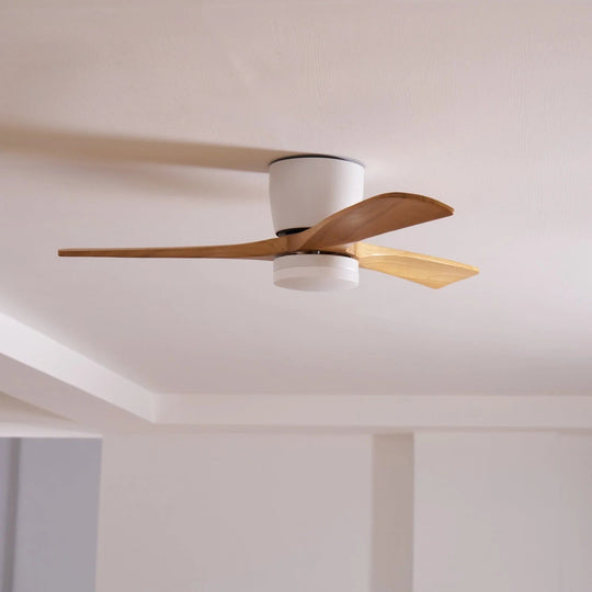 Ceiling Fan Light - Wooden Blades - LED Lighting - Luvonic