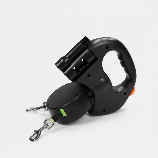 Dog Leash with Tangle-Free Design and LED Light