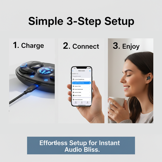 Wireless In-Ear Headphones with Bluetooth Connectivity and Comfortable Fit