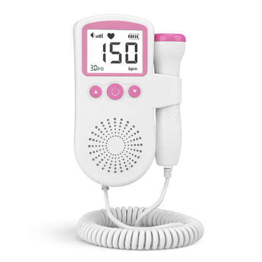 Fetal Doppler Monitor with Heart Rate Detection and Sound Alerts