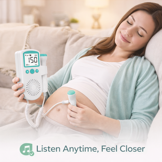 Fetal Doppler Monitor with Heart Rate Detection and Sound Alerts