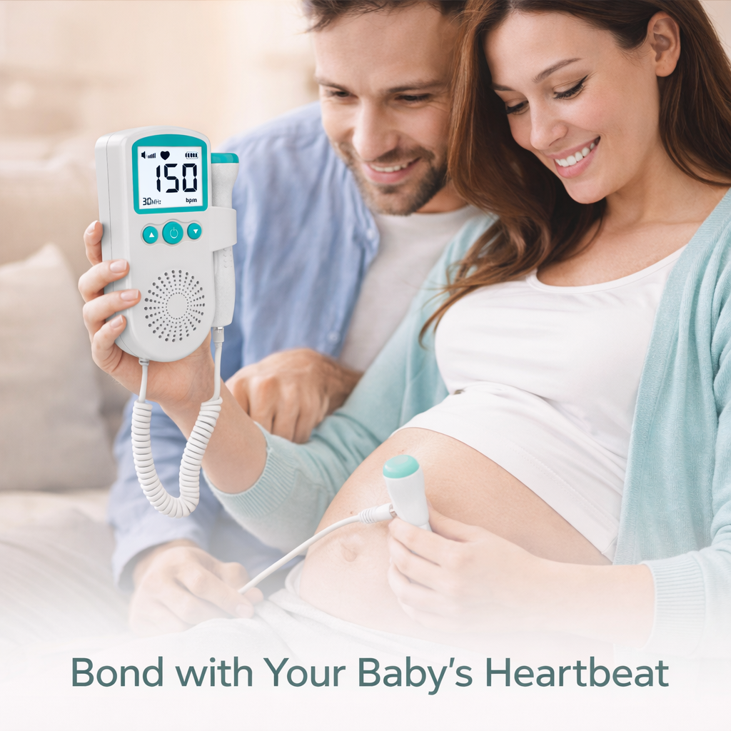 Fetal Doppler Monitor with Heart Rate Detection and Sound Alerts