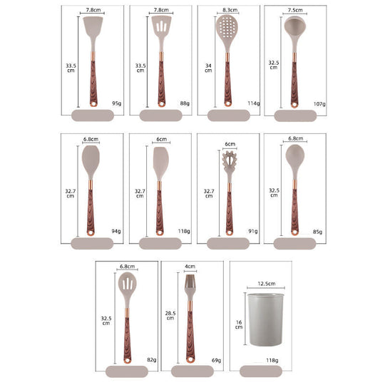 Cooking Utensil Set - Silicone Tools - Kitchen Accessory