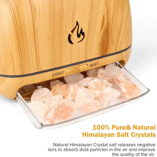 Himalayan Salt Lamp - USB Powered - Crystal Design