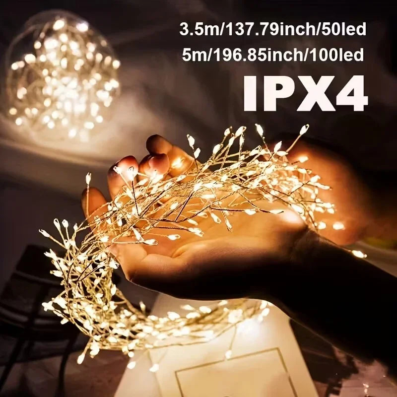 Indoor Christmas LED Lights - USB Powered - Remote Controlled