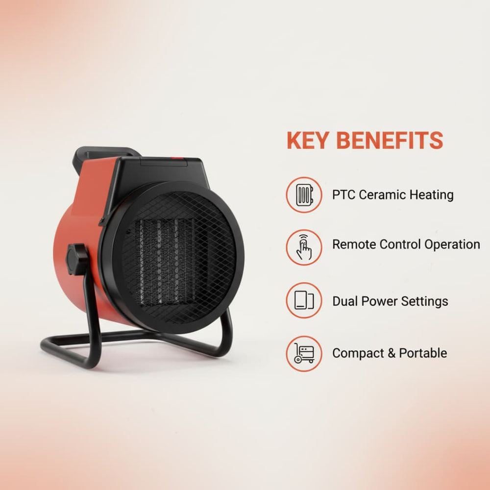 Industrial Heater - Remote Control - PTC Element