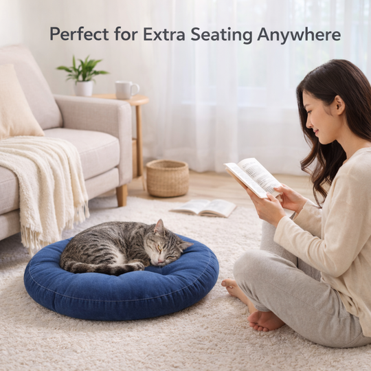 Floor Cushion with Futon Design and PU Foam