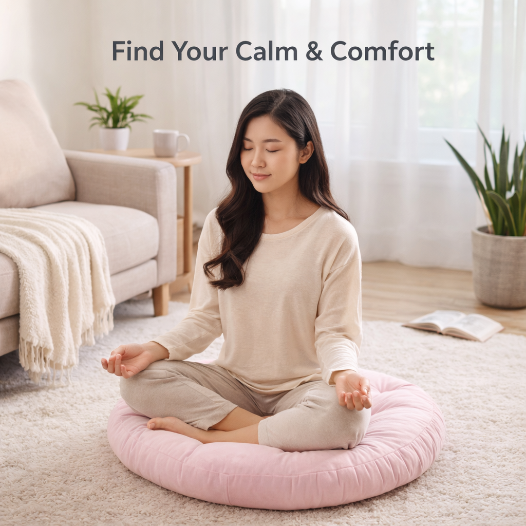 Floor Cushion with Futon Design and PU Foam