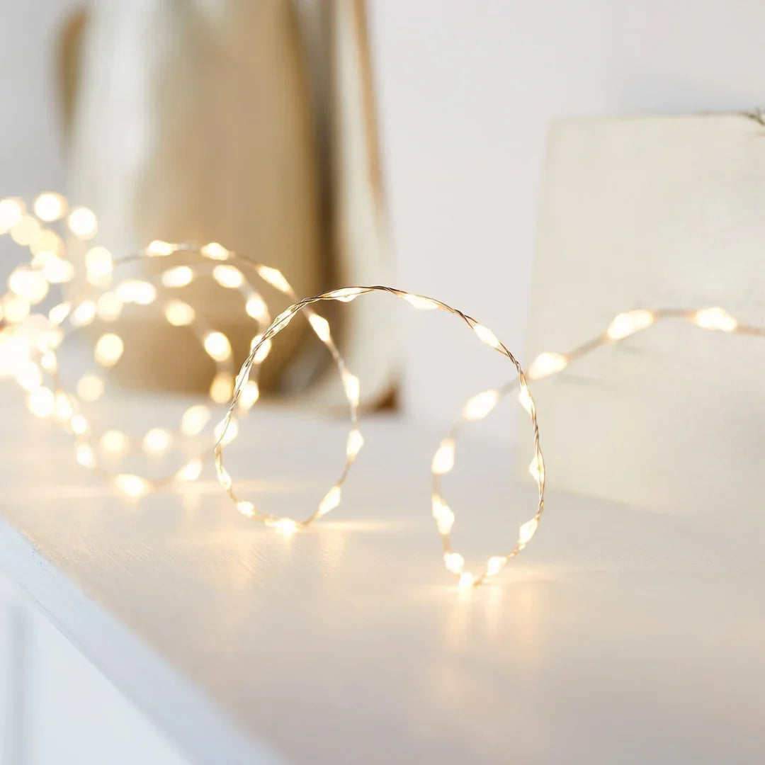 LED Fairy String Lights - Christmas Decoration - Warm White Glow