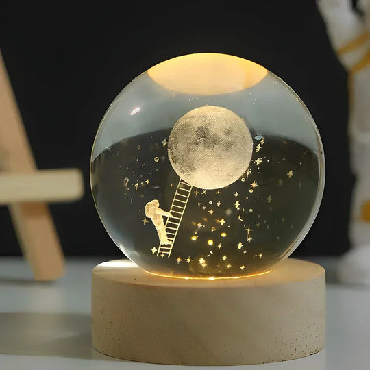 LED Night Light - 3D Crystal Sphere - USB Powered