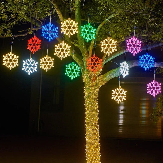 LED Snowflake Lights - Outdoor Decorations - Christmas Lighting
