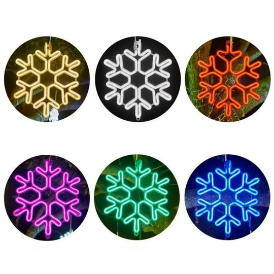 LED Snowflake Lights - Outdoor Decorations - Christmas Lighting