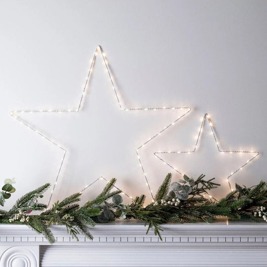 LED Star Lights - Christmas Decorations - Battery Operated