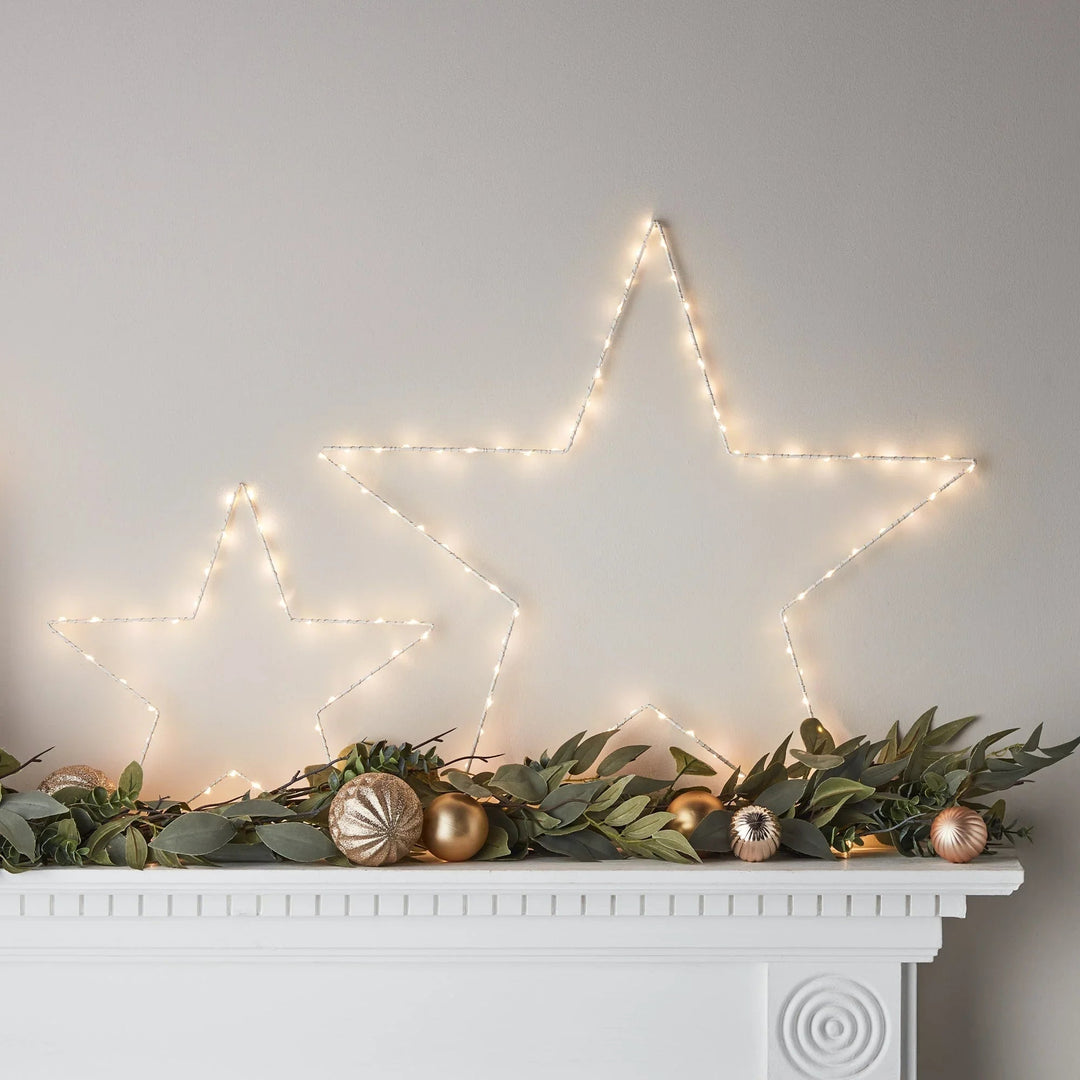 LED Star Lights - Christmas Decorations - Battery Operated