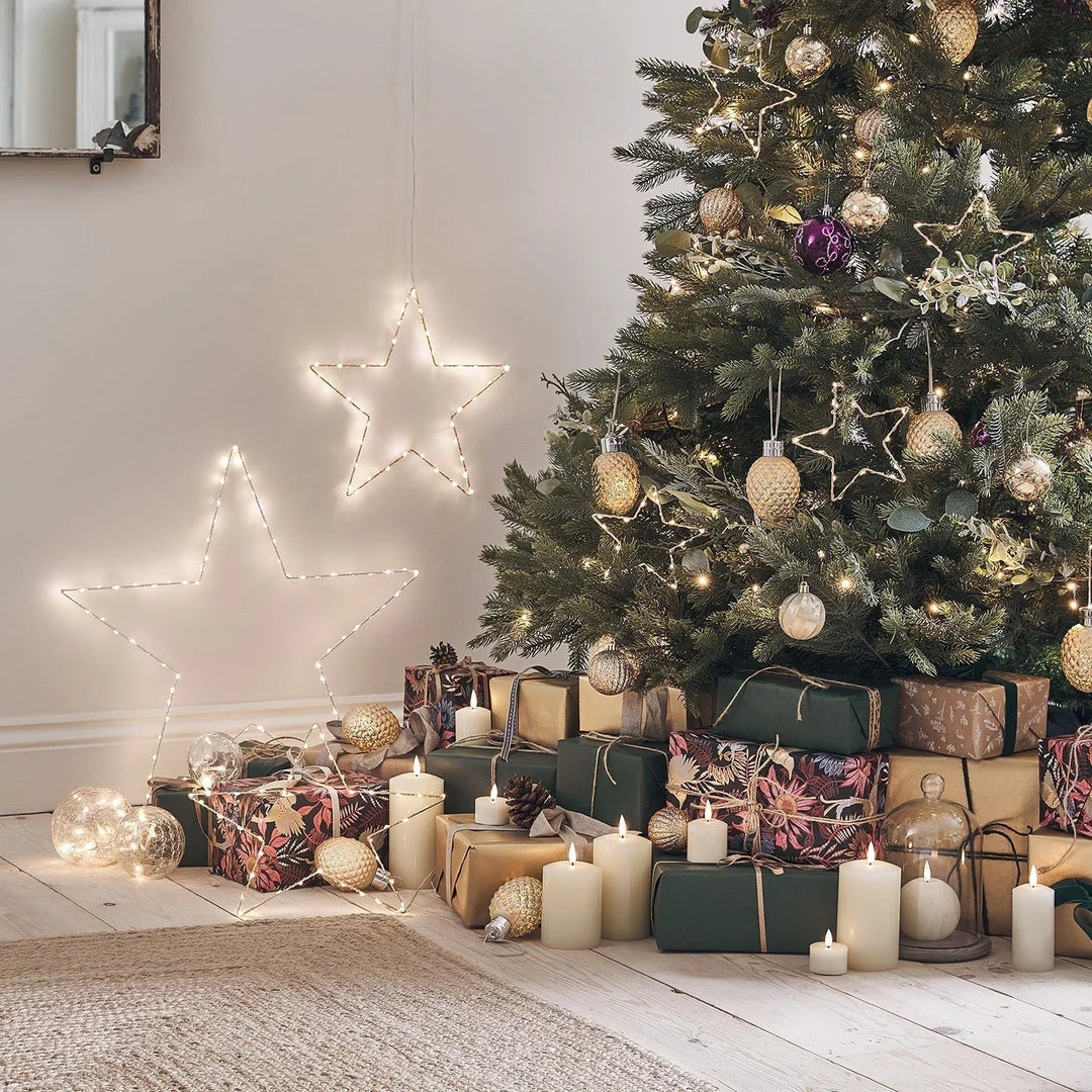 LED Star Lights - Christmas Decorations - Battery Operated