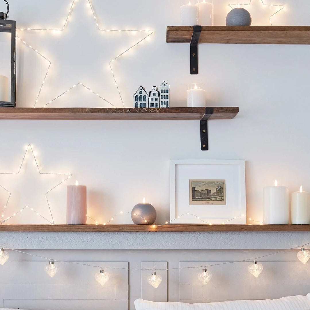 LED Star Lights - Christmas Decorations - Battery Operated