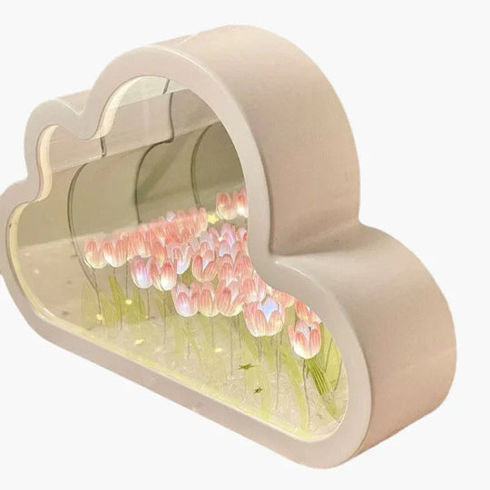 LED Table Lamp - Floral Design - Infinity Mirror Light - Luvonic