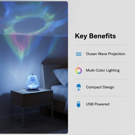 LED Table Lamp - Ocean Wave - Multi-Colour Effect