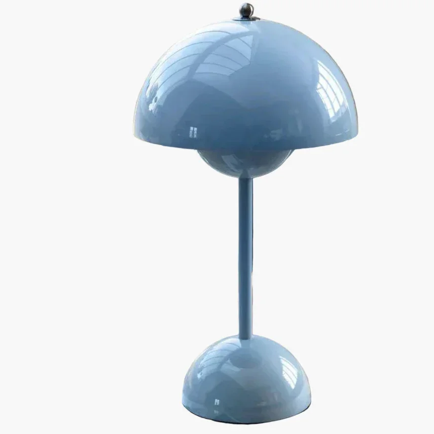 LED Table Lamp - White Dome - Rechargeable