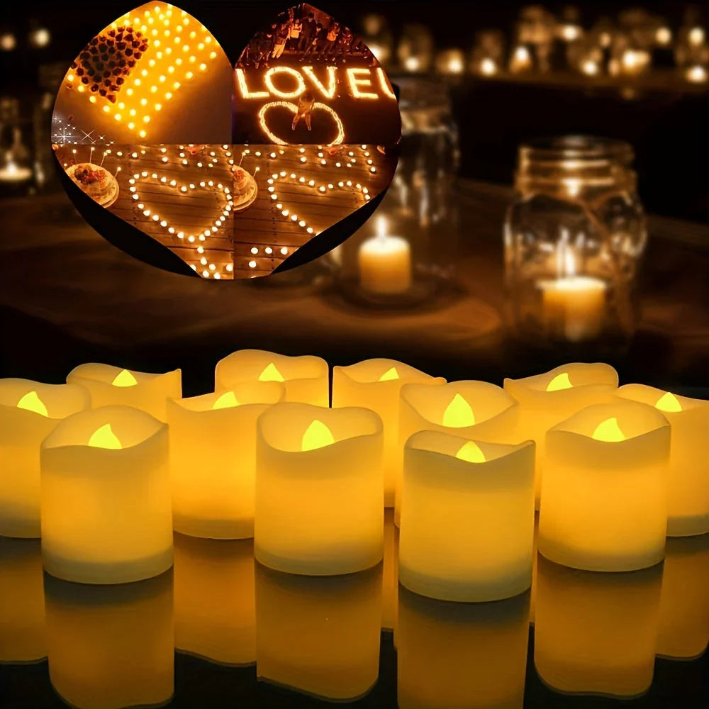 LED Tea Lights - Battery Operated - Flameless Candles - Luvonic