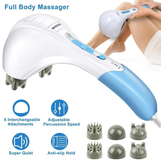 Handheld Massager with Dual Vibration and Adjustable Intensity